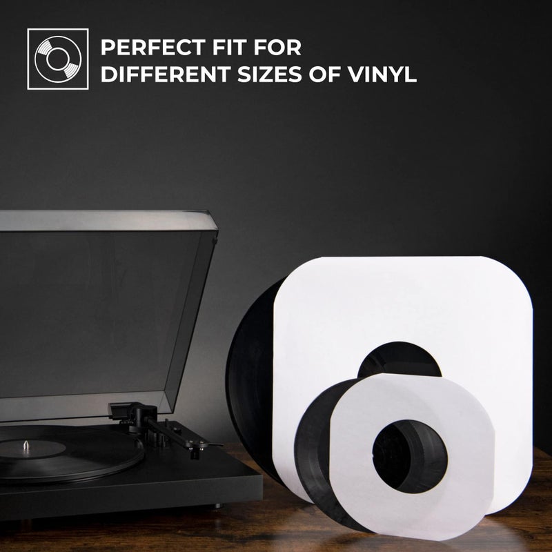 Big Fudge 12" Vinyl Record Sleeves - Inner Sleeves 50 Pack - Heavyweight Acid Free Paper Vinyl Covers - Accessories Protect LP Albums from Dust, Dirt & Scratches - Image 4